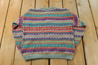 Vintage 1990s Gap Abstract Knit Cardigan Sweater Youth L