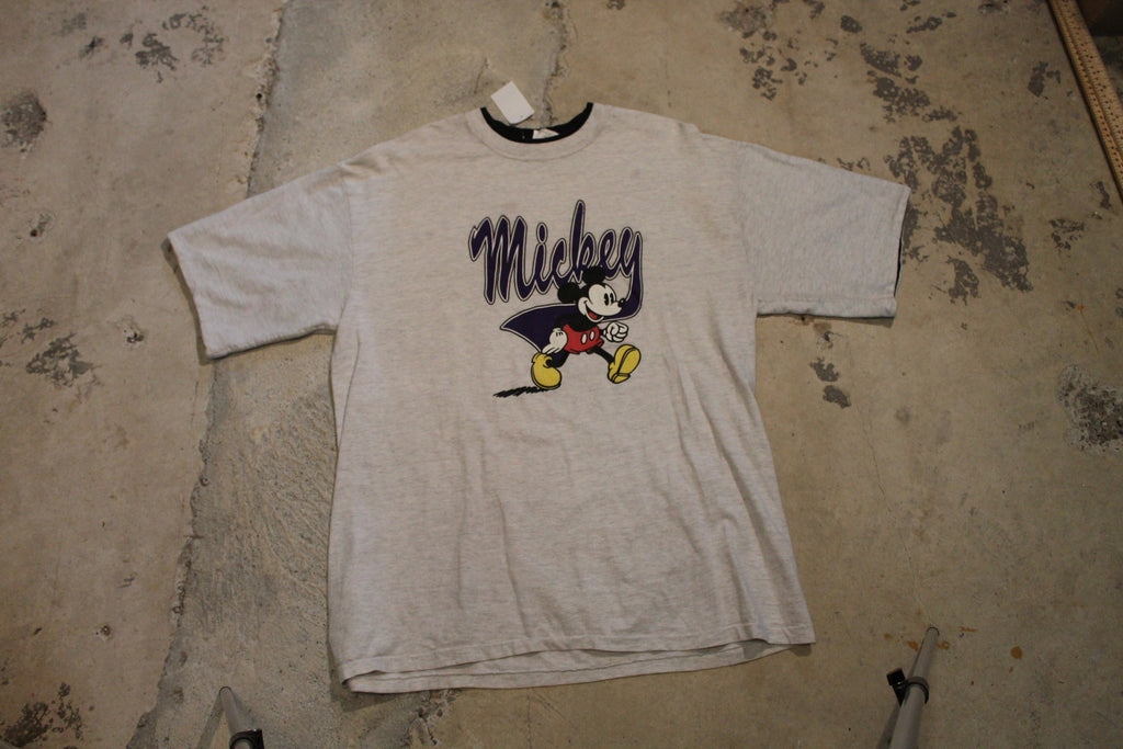 Vintage 1990s Mickey Mouse Graphic T Shirt / 80s / 90s / Streetwear Fashion / Layered T Shirt / Made In USA