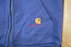 Vintage Distressed Carhartt Full Zip Fleece Lined Hoodie Sweatshirt Vest