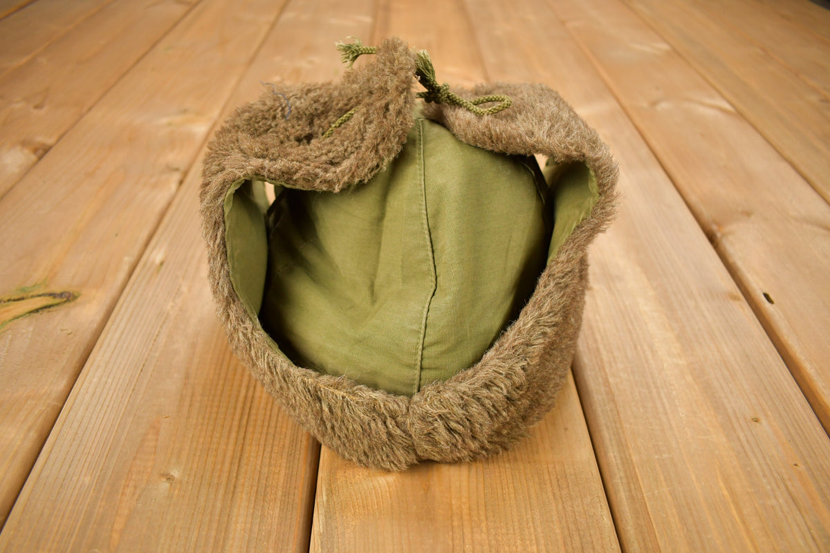 Vintage 1953 Military Pile Field Cap Hat Size 7 1