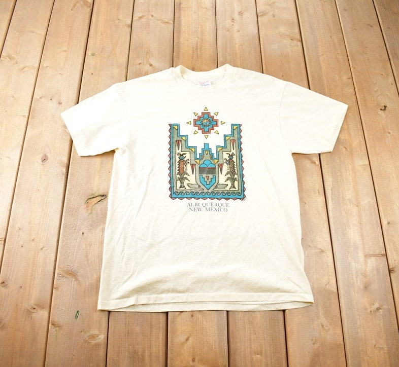 Vintage 1990s Albuquerque New Mexico Souvenir Travel T Shirt Made In USA Size L