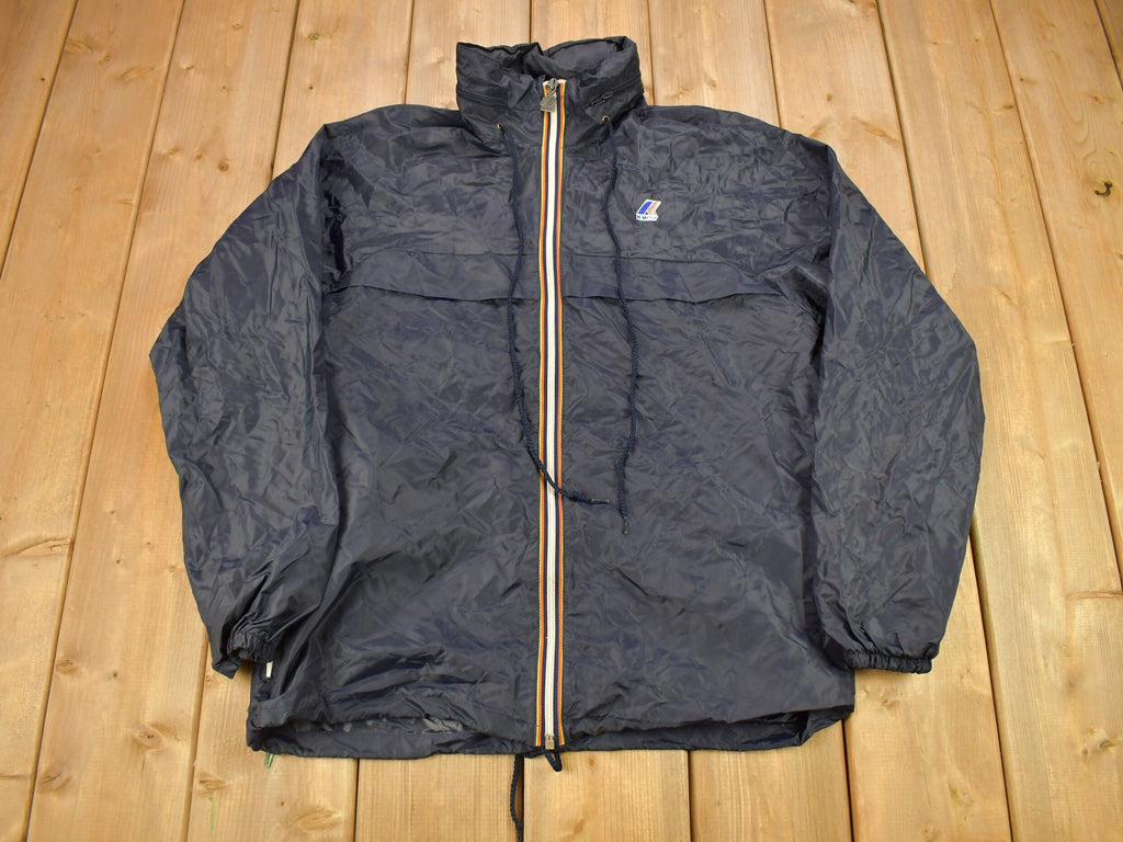 Vintage 1980s K Way Blank Windbreaker Jacket
