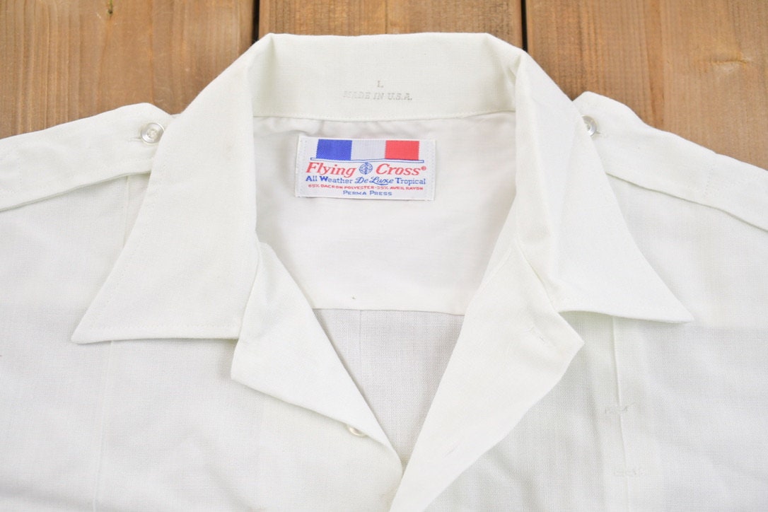 Vintage 1980s Flying Cross Button Up T- Shirt