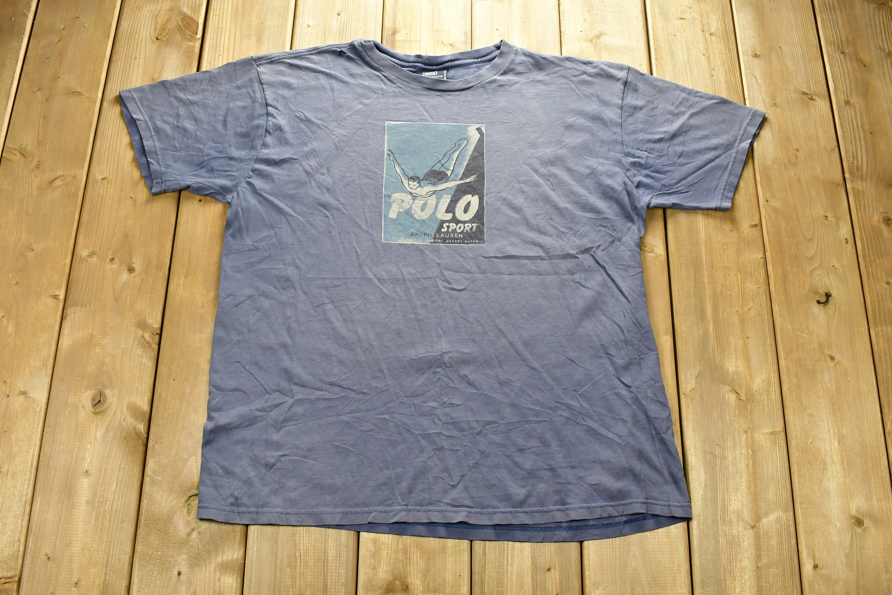 Vintage 1990s Polo Sport Diving Graphic T-Shirt