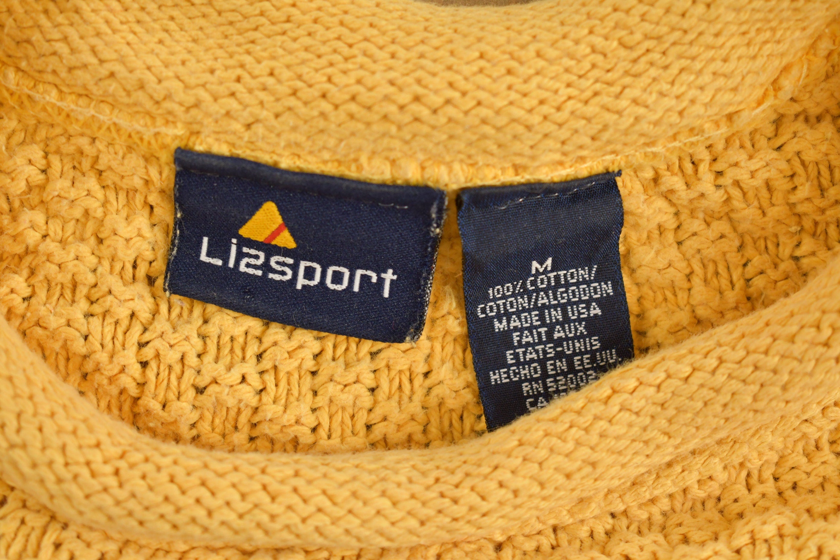 Vintage 1990s Lizsport Knitted Crewneck Sweater