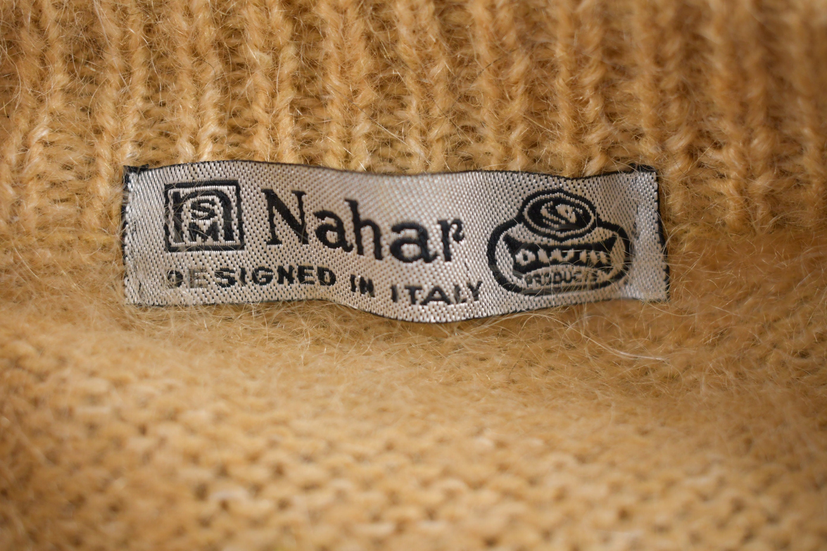 Vintage 1980s Nahar Long Shall Mohair Cardigan Sweater