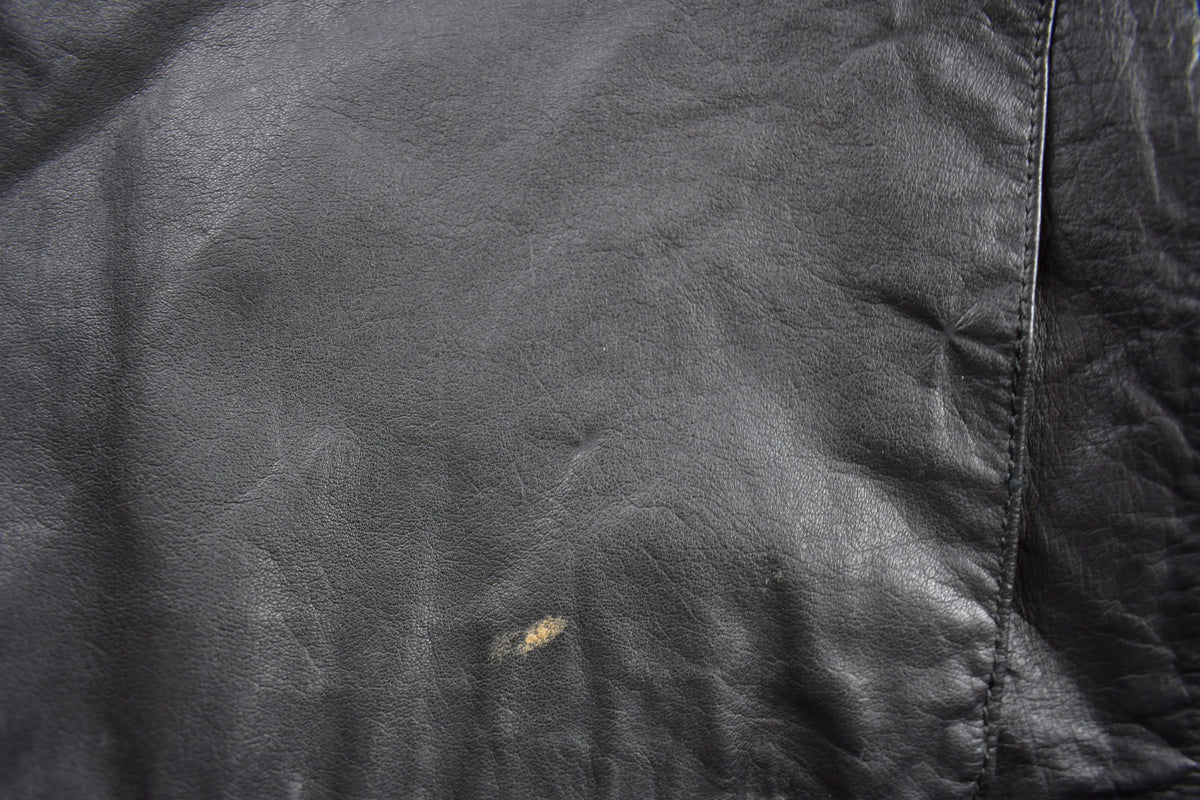 Vintage 1990s Pelle Studio Leather Trench Coat