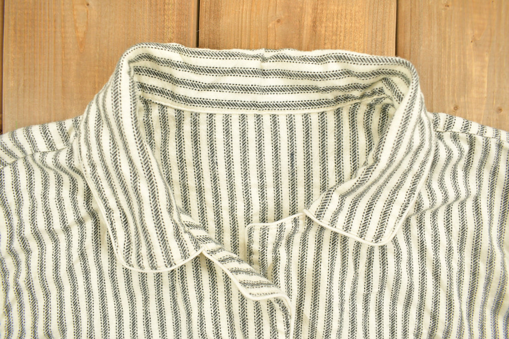 Vintage 1990s Chaps Ralph Lauren Striped Button Up Bed Shirt
