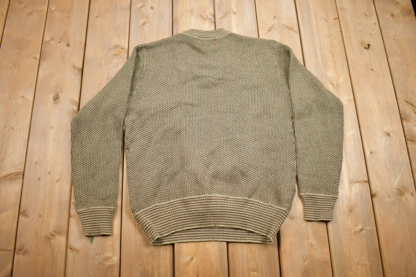 Vintage 1980s Kaid Daniel Mitchell Wool Knit Sweater / Vintage 80s Crewneck / Outdoorsman / Vintage Knit / Winter Sweatshirt / Kaid Knit