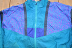Vintage 1990s R&R Sports Abstract Print Full Zip Windbreaker Jacket