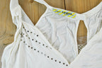 Women Vintage Vigoss Y2K Bodysuit T-Shirt Vigoss Grunge Skull Print