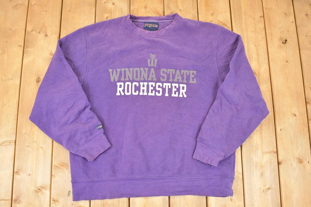 Vintage 1990s Jansport Winona State Rochester University Crewneck Sweater Men's XL