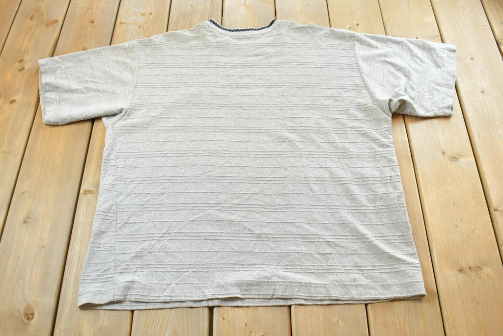 Vintage Y2K No Fear Textured Striped T-Shirt Mens XL / Streetwear / 2000s Shirt / 00s Tee / Skate / Hypebeast