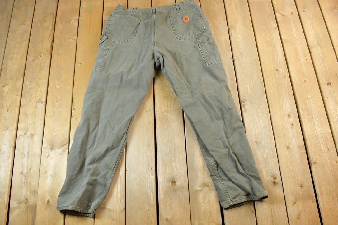 Vintage 1990s Carhartt Lined Denim Work Jeans Size 40