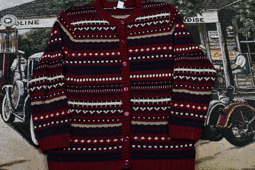 Vintage 1990s Northern Reflections Knit Button Up Sweater