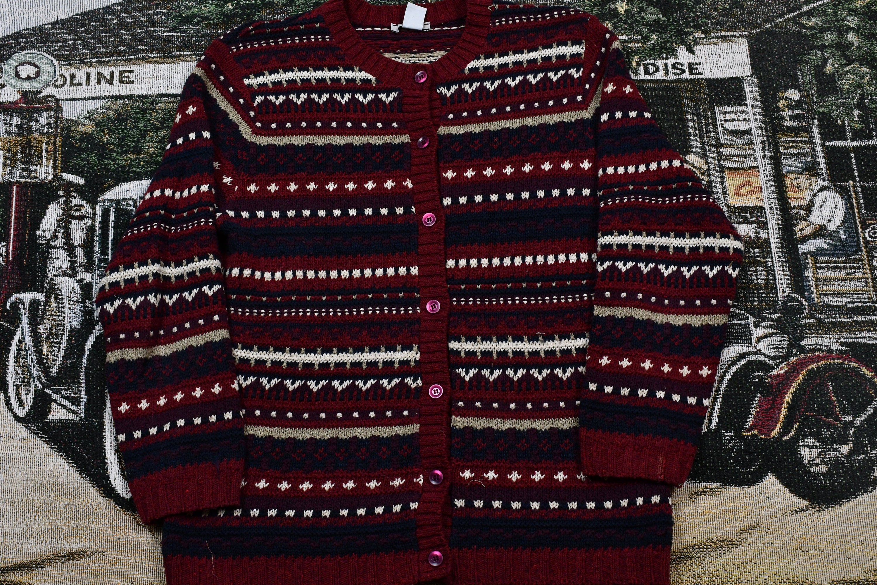 Vintage 1990s Northern Reflections Knit Button Up Sweater