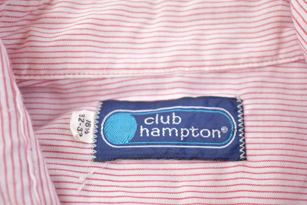 Vintage 1990s Club Hampton Vertical Striped Button Up Shirt