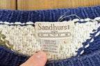 Vintage 1990s Sandhurst Hand Knit Silk & Cotton Crewneck Sweater