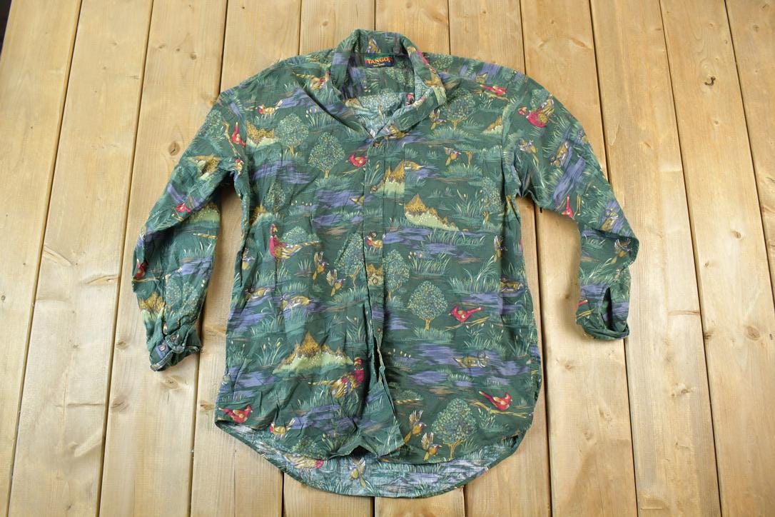 Vintage 1990s Tango AOP Jungle Button Up Shirt