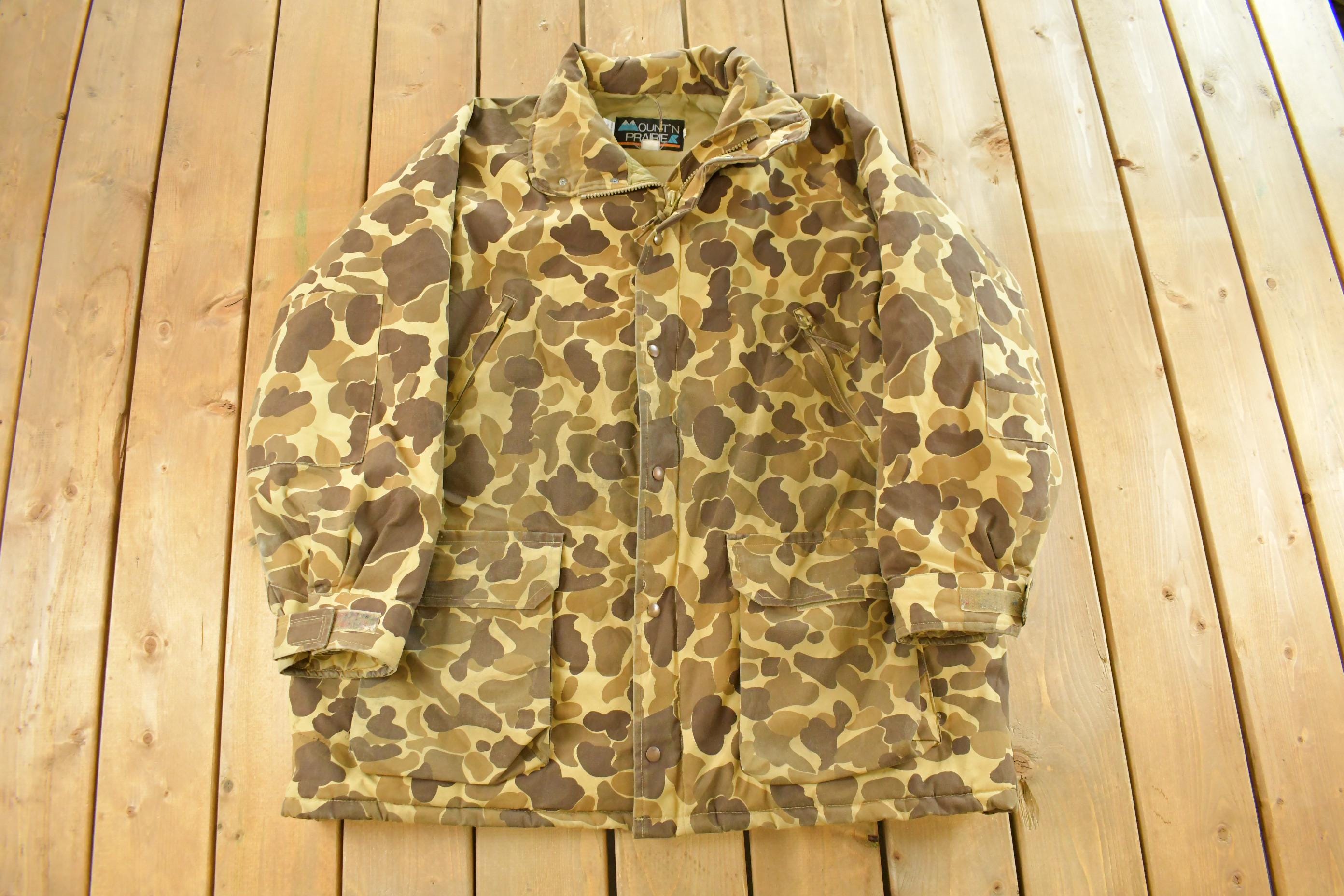 Vintage 90s Mountain Prairie Duck Camo Jacket Men's 3XL