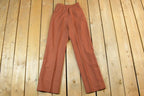 Vintage 1960s Brown Pleated Pants  Made in USA  American Vintage  Workwear  Streetwear  Vintage Pants