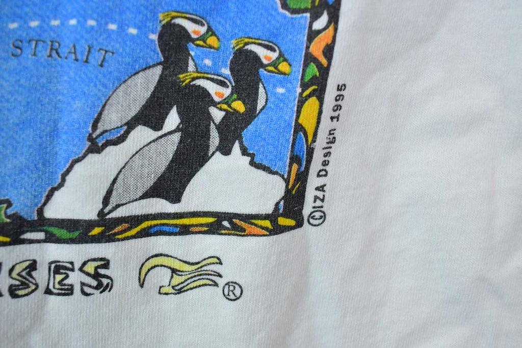 Vintage 1995 Glacier Bay Voyage Of The Glaciers Souvenir T-Shirt