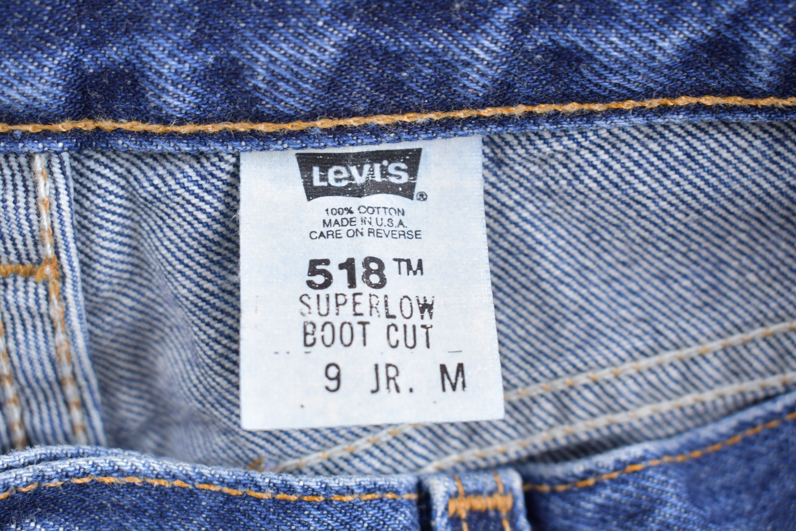 Vintage 1990s Levi's 518 Red Tab Denim Jeans Size 31 x 30