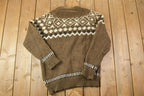 Vintage 1990s Gaeltarra Loomed In County Mayo Ireland 100% Wool Knit Crewneck Sweater