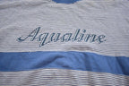 Vintage 1990s Aqualine Striped Nautical Crewneck Sweatshirt Made In USA