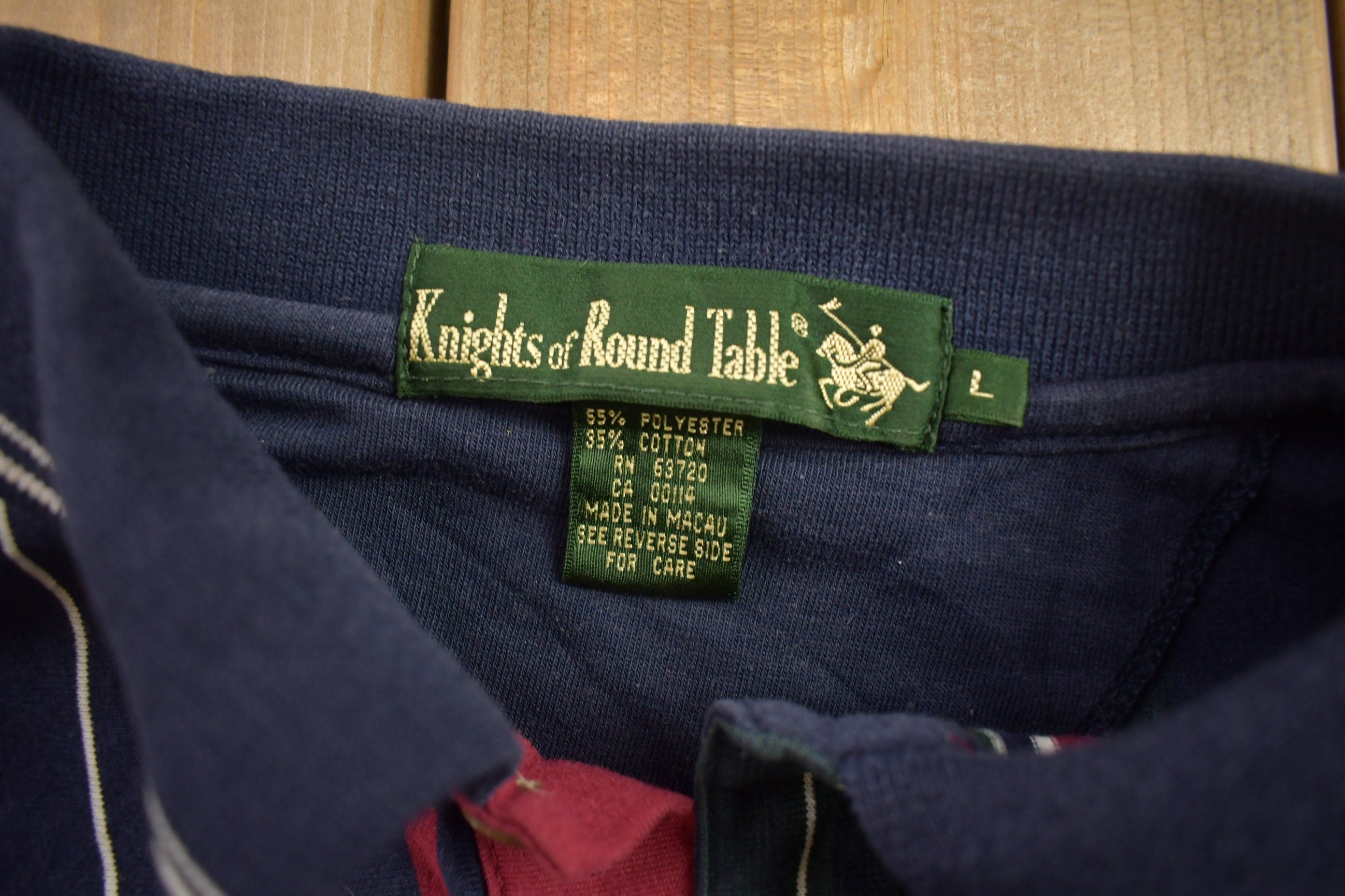 Vintage 1990s Knights Of Round Table Striped Button Up Shirt
