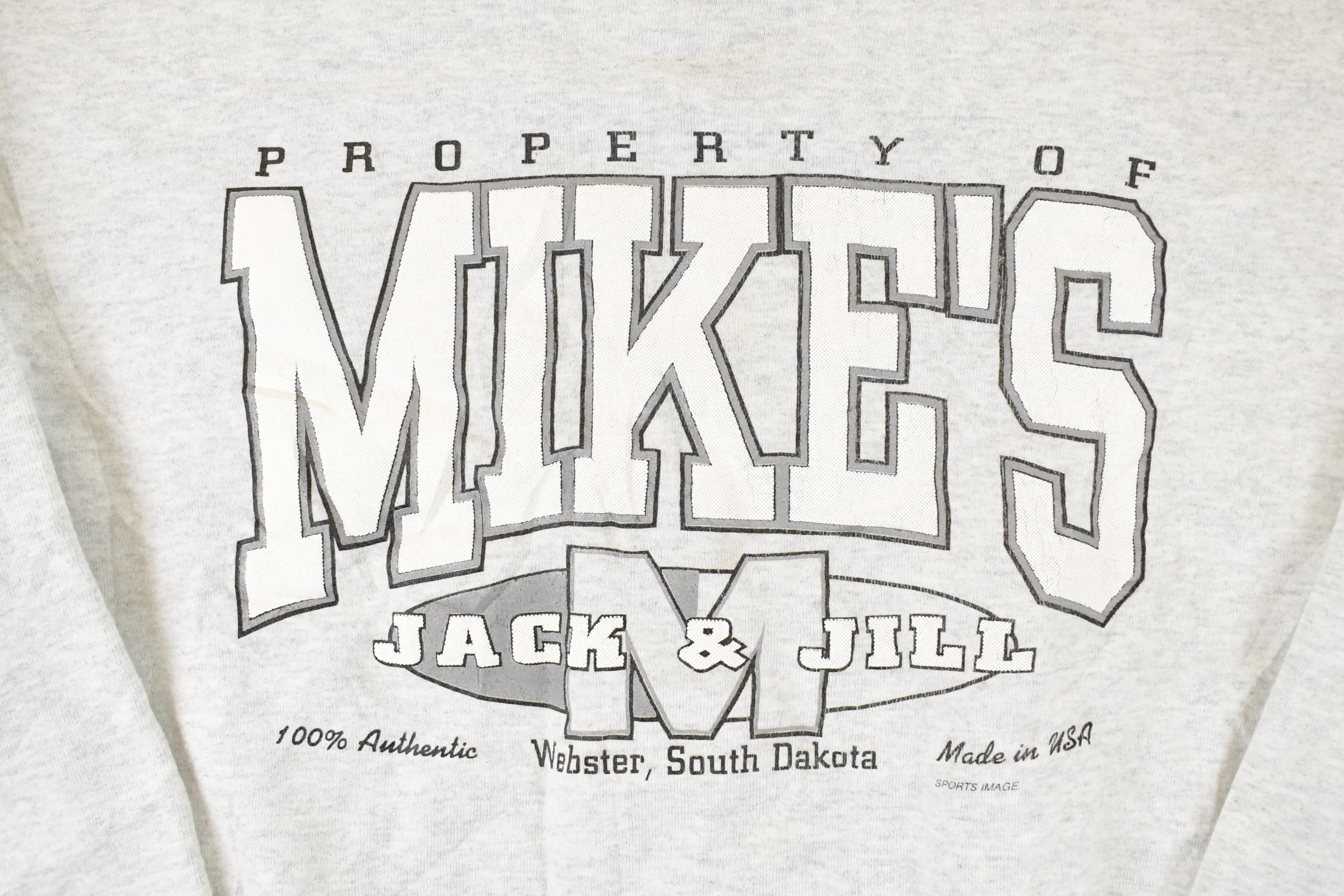 Vintage 1990s Mikes Jack N Jill Graphic Print Crewneck Sweatshirt Mens L