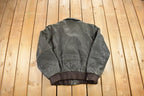 Vintage 1990s MGL World Leather Flight Jacket
