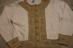 Vintage 1990s 3D Knit Cardigan Sweater