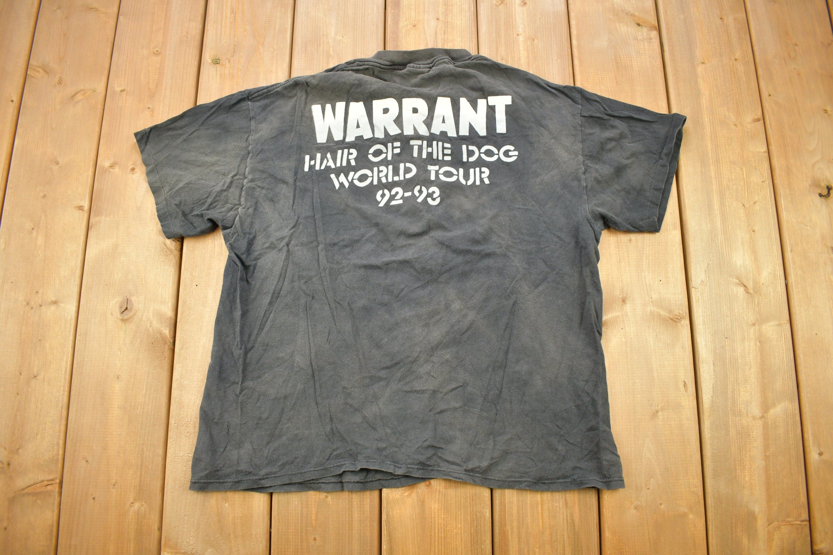 Vintage 1993 Warrant Hair Of The Dog World Tour Band T-shirt