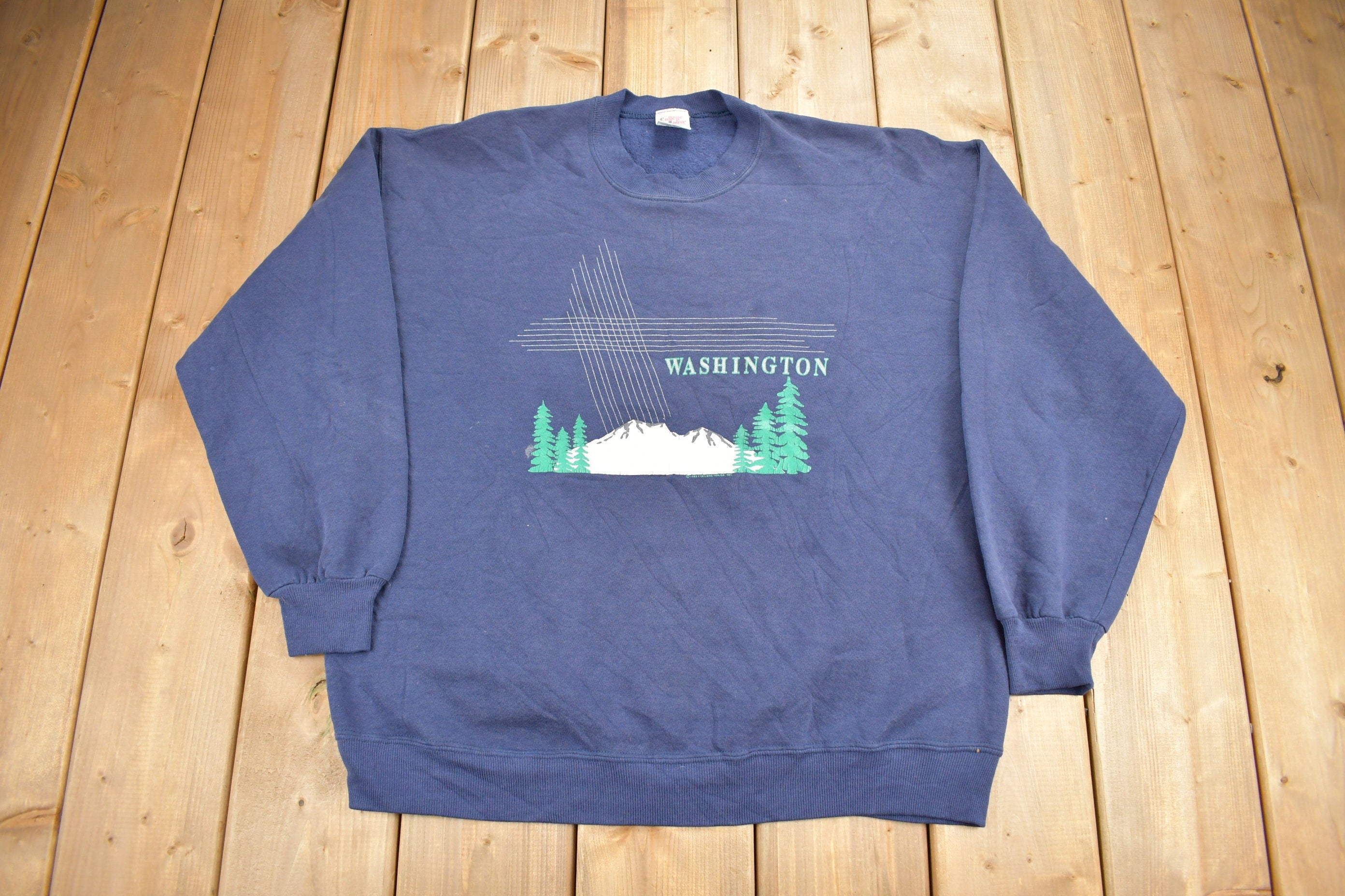 Vintage 1990s Washington State Graphic Crewneck Sweatshirt