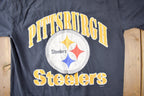 Vintage 1996 Pittsburgh Steelers NFL Graphic T-Shirt Made In USA Size L