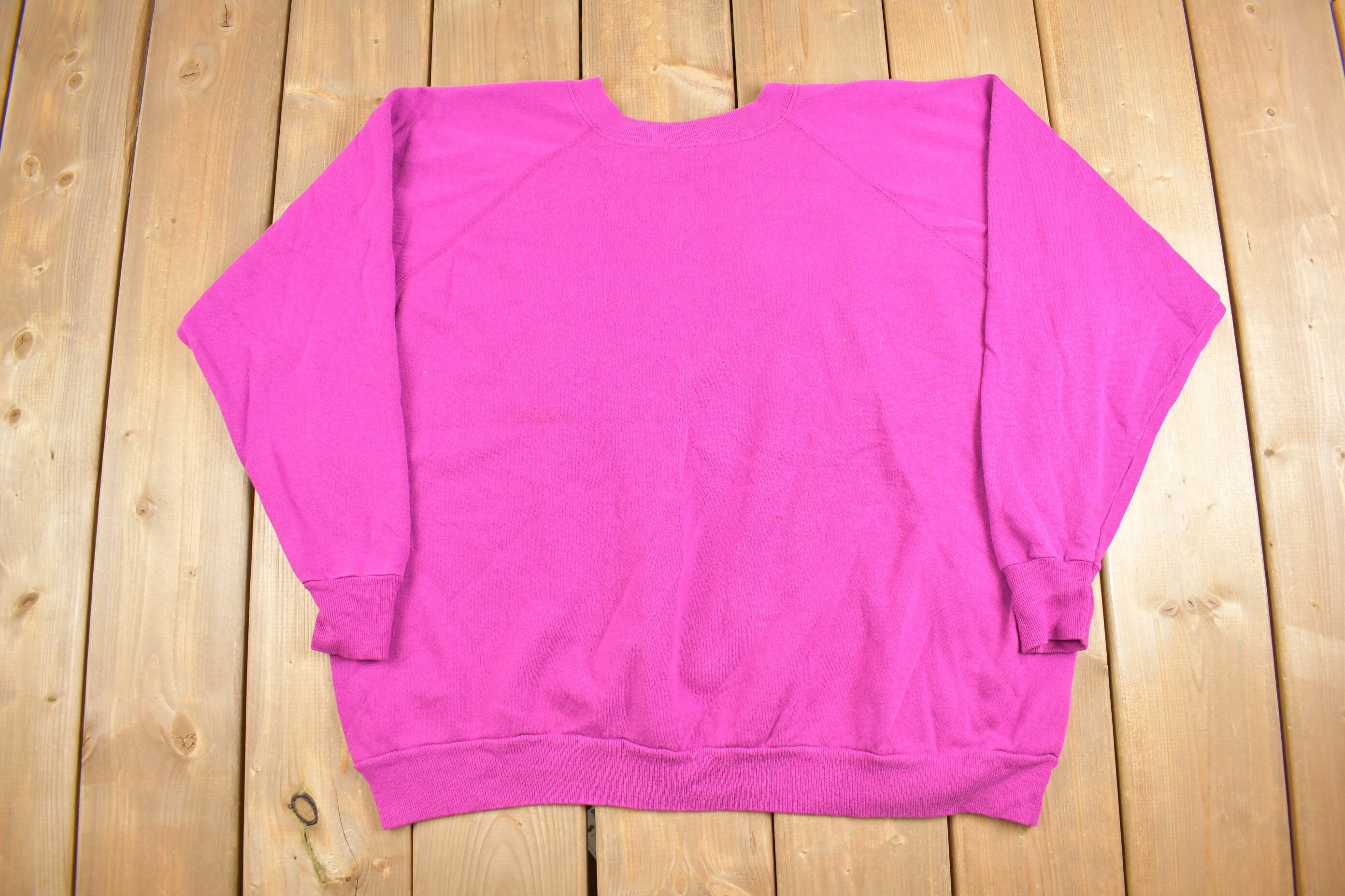 Vintage 1980s Lady MacGregor Blank Raglan Crewneck Sweatshirt