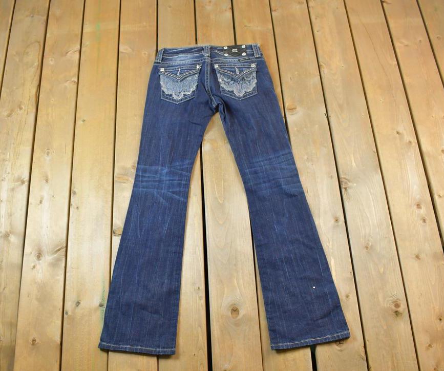 Vintage Y2K Miss Me Bedazzled Low Rise Jeans Size 26x31