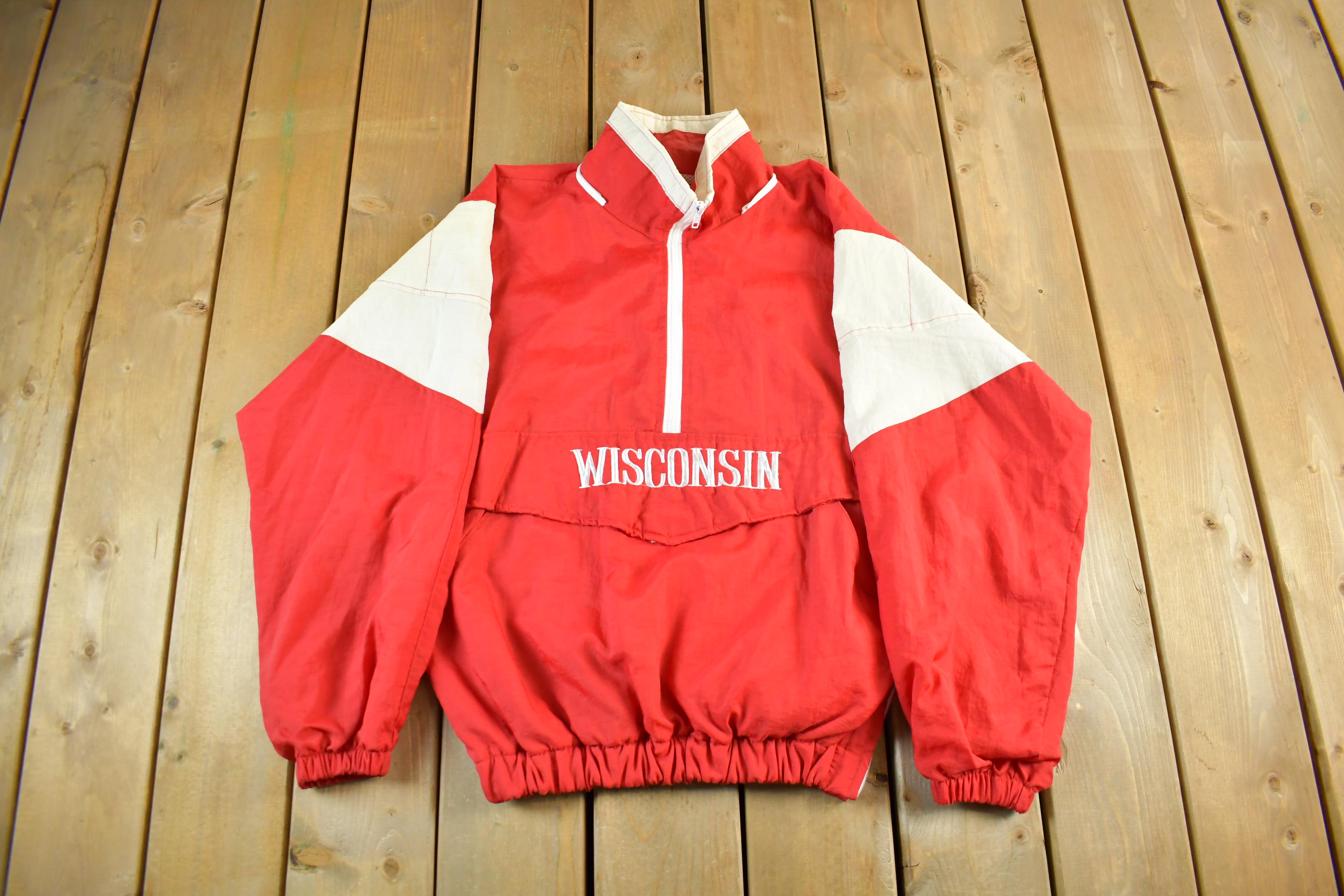 Vintage 1990s University of Wisconsin Badgers Collegiate NCAA Anorak Jacket Men's Large