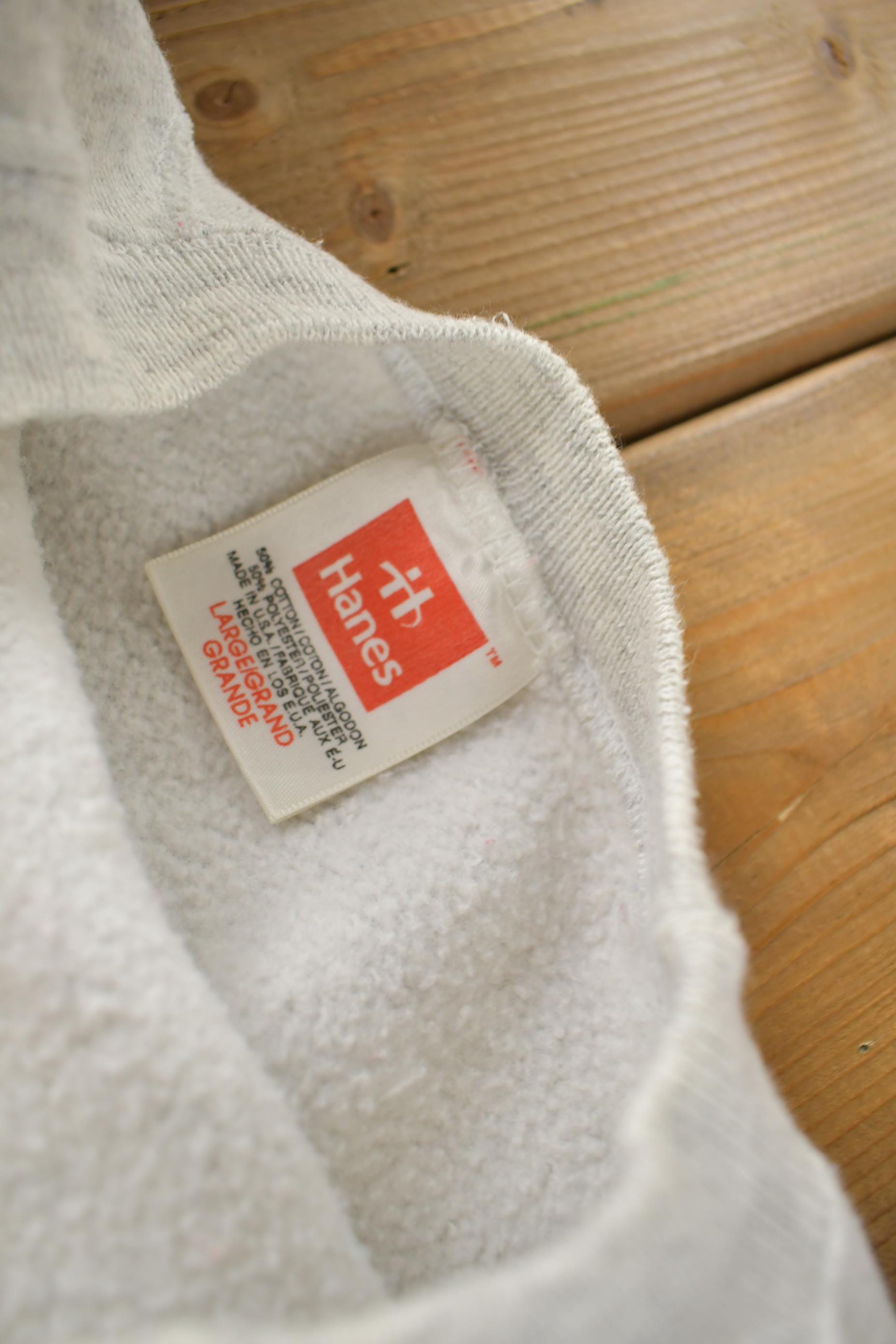 Vintage 1990s Hanes Blank Grey Crewneck Sweatshirt