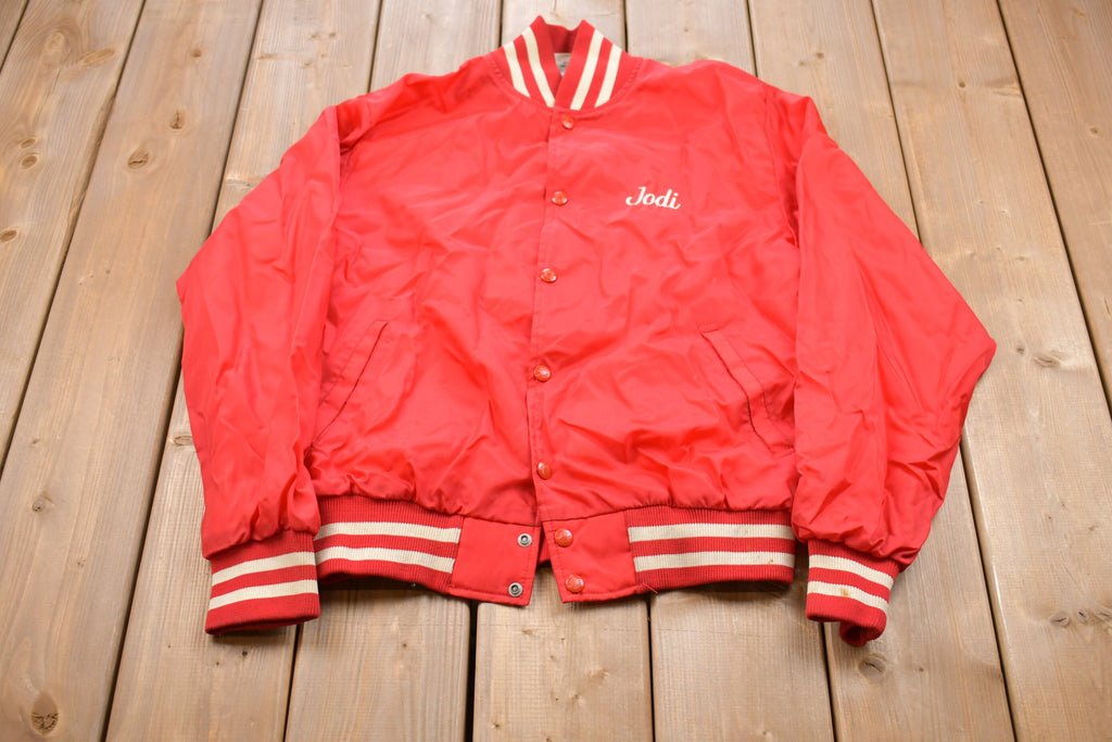 Vintage 1980s Birdie Football Varsity Bomber Jacket