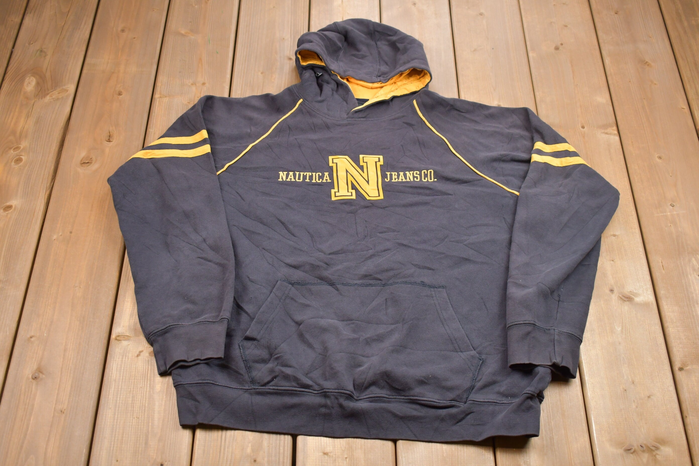 Vintage 1990s Nautica Jeans Co. Graphic Hoodie