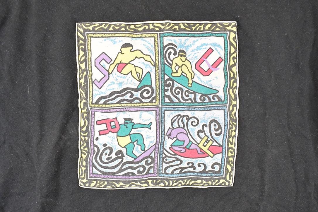Vintage 1990s Souvenir Surfing Travel T-Shirt Men's M
