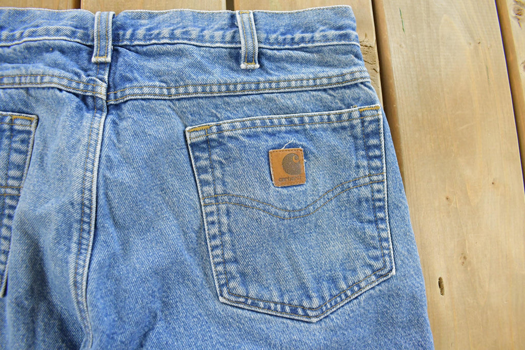 Vintage 1990s Carhartt Flannel Lined Denim Jeans Men's 34 x 31