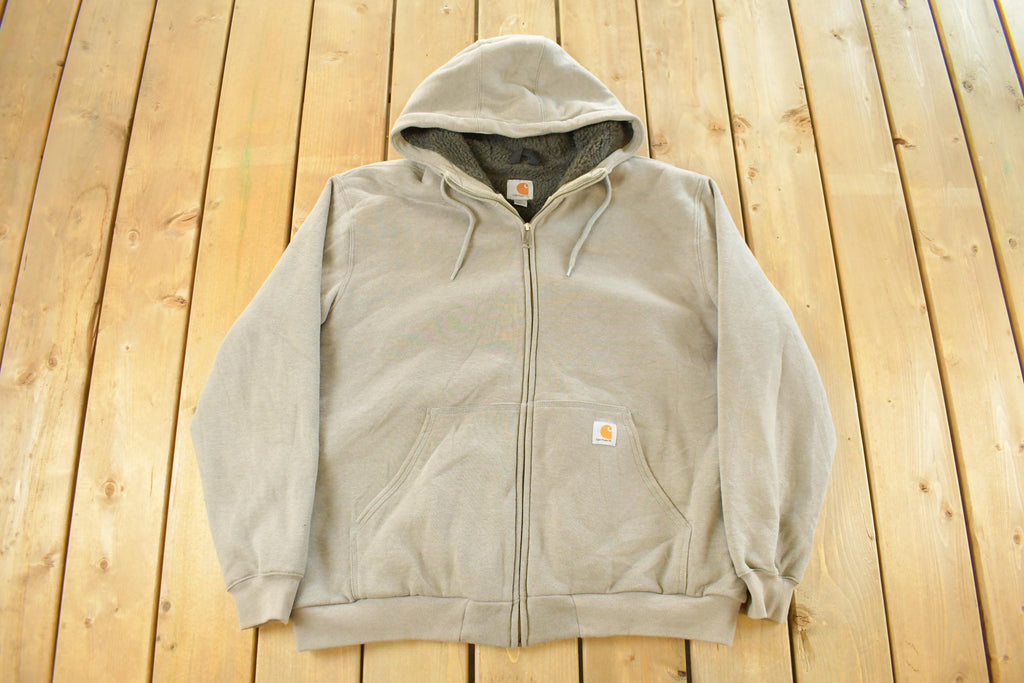Vintage Y2K Carhartt Full Zip Fleece Lined Hoodie Sweatshirt Men's XL