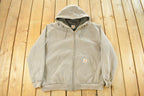 Vintage Y2K Carhartt Full Zip Fleece Lined Hoodie Sweatshirt Men's XL