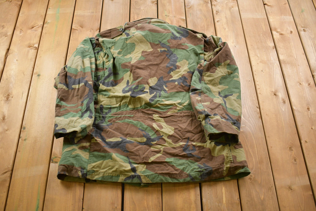 Vintage 1980s Military Camo Field Jacket