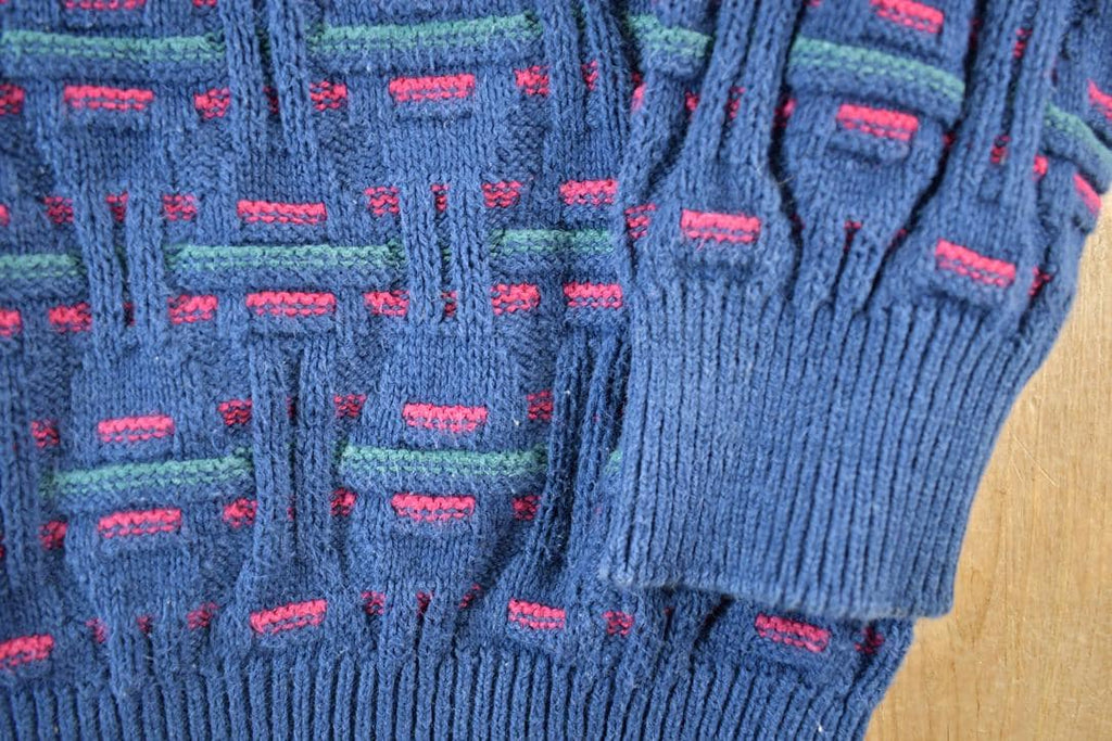 Vintage 1990s Hampton Bay Trading Company Knit Abstract Pattern Crewneck Sweater Mens XL