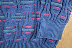 Vintage 1990s Hampton Bay Trading Company Knit Abstract Pattern Crewneck Sweater Mens XL