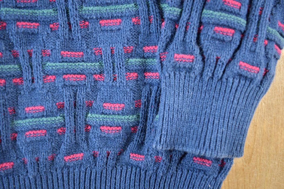 Vintage 1990s Hampton Bay Trading Company Knit Abstract Pattern Crewneck Sweater Mens XL